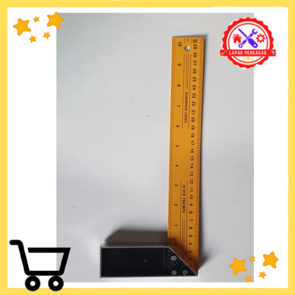 

PENGGARIS SIKU TUKANG ALUMINIUM 12" 30 CM PENGGARIS BANGUNAN PASEKON