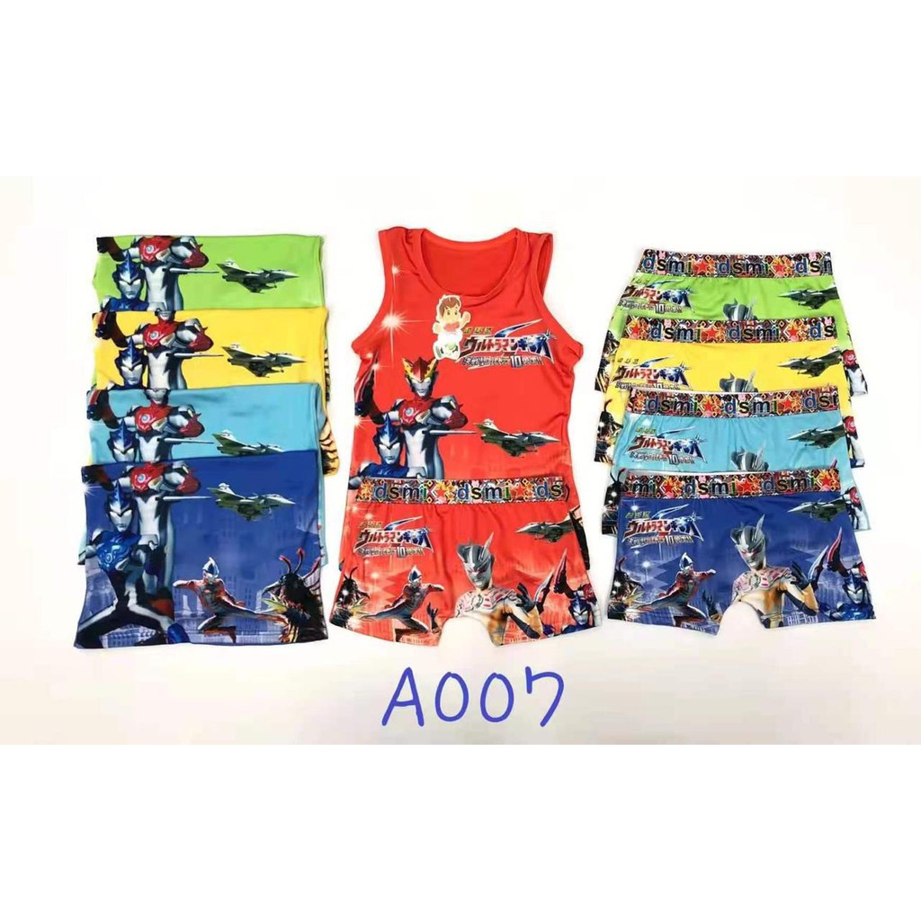 SETELAN SINGLET ANAK COWO || SET SINGLET + BOXER RANDOM