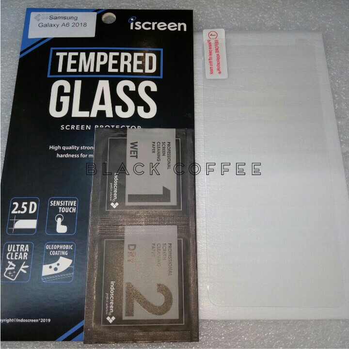 Tempered glass samsung A6 2018 tempered glass iScreen bening