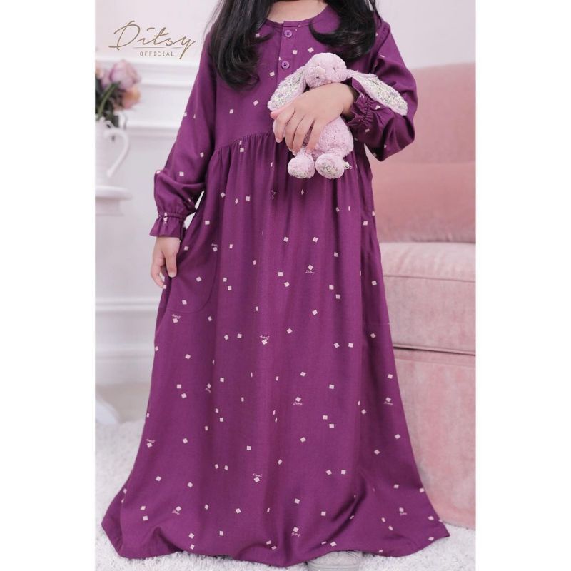 Ditsy Little Scatolla Plum Size 4