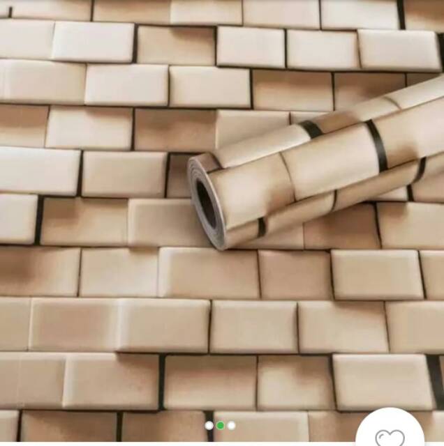WALLPAPER STICKER DINDING PREMIUM TERMURAH BATA COKLAT  3D