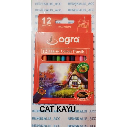 

PENSIL WARNA AGRA 12 WARNA PENDEK CAT KAYU