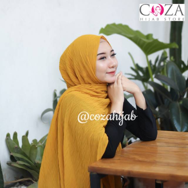 PASMINA CHIFON ZIGY ZIGZAG  LIPIT CHIFON CROSS PLISKET LIPIT TERLARIS TERMURAH / Coza Batik