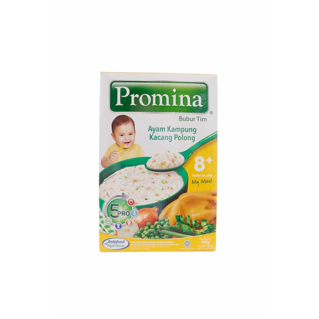 Promina Bubur Bayi 8 Bulan Mpasi Ayam Kampung Kacang Polong 100gr Shopee Indonesia