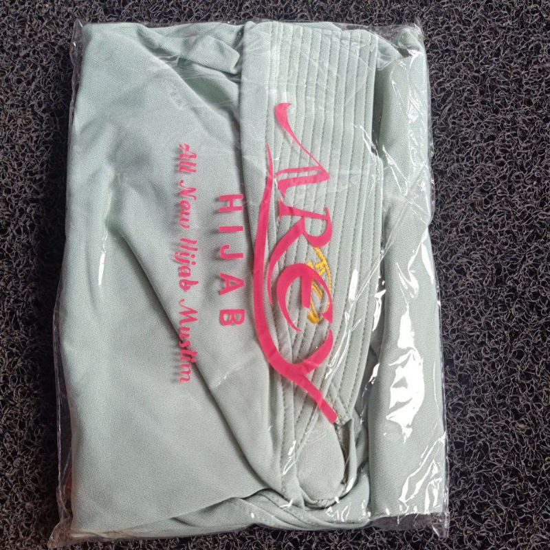 069 JUMBO SYAR'I ORI AREY HIJAB | JILBAB INSTAN KERUDUNG ORIGINAL-pastel
