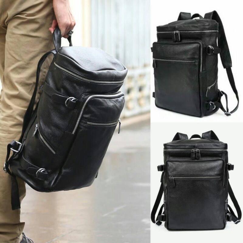 Tas Ransel Pria Backpack Up to 15 inch  - Tas Ransel Kulit Tas Pria Distro Tas Gendong Tas Sekolah