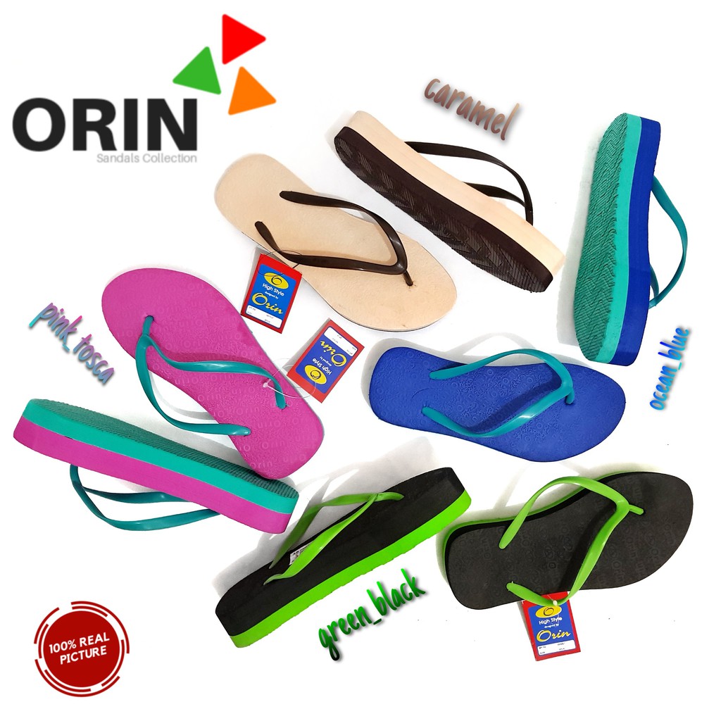 OSHIN Sandal Wedges Datar Jepit Wanita By ORIN