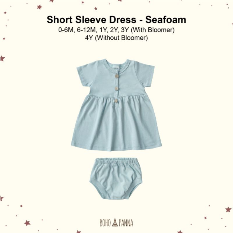 SHORTSLEEVES DRESS/ DRESS ANAK BAYI BOHOBABY SURABAYABABY-Seafoam