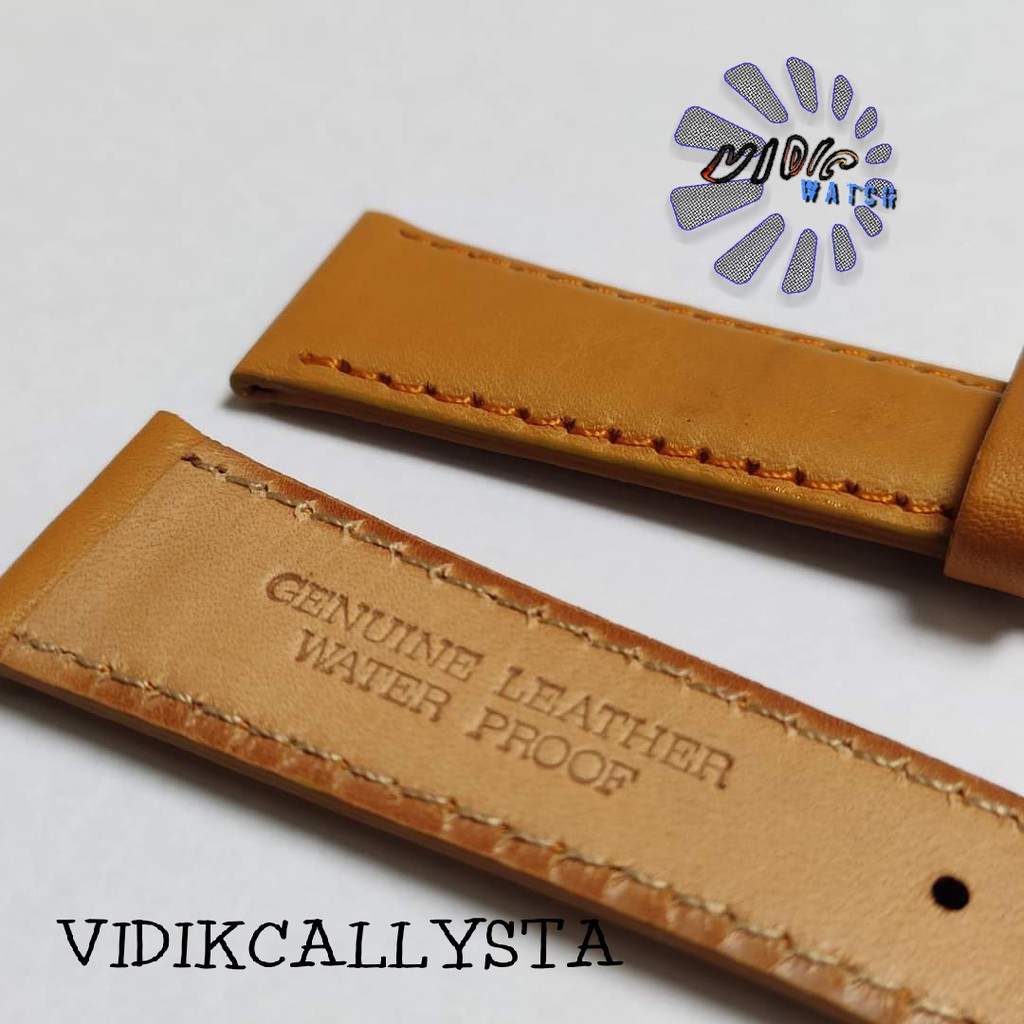 Tali Kulit Jam Tangan Asli GT 20mm 22mm 24mm Tipis Leather Strap Watch 20 22 24