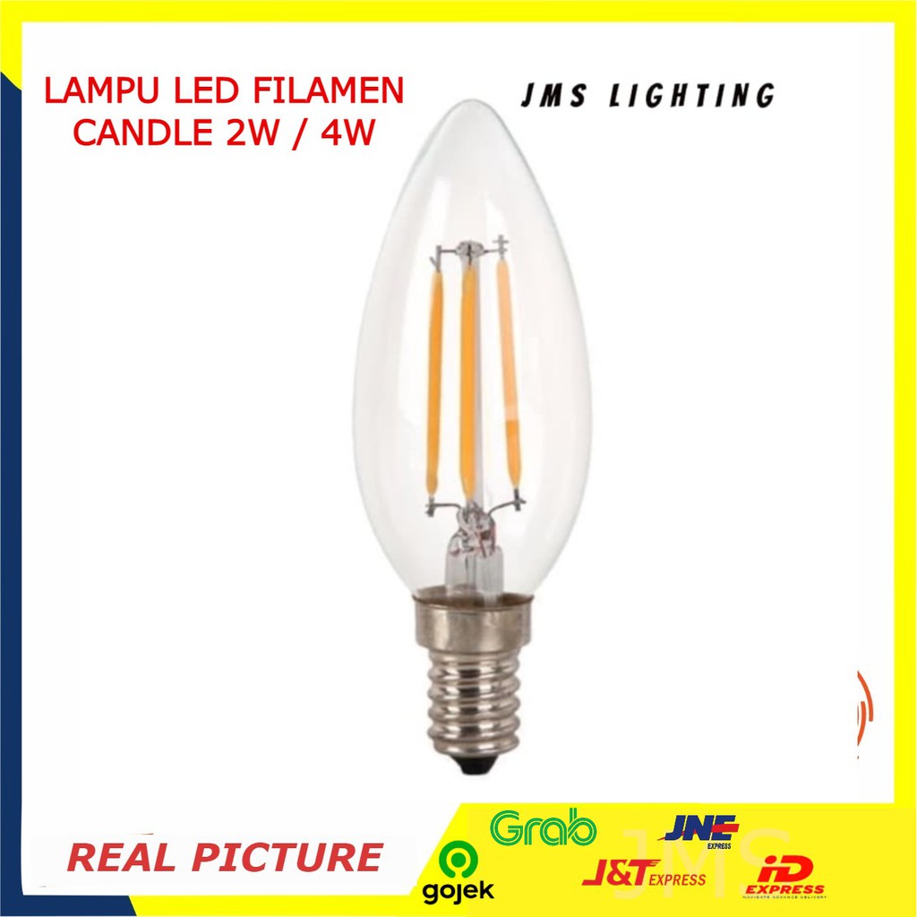 Jual Lampu Candle Lilin Filamen E14 E27 Bohlam Lampu Hias Gantung