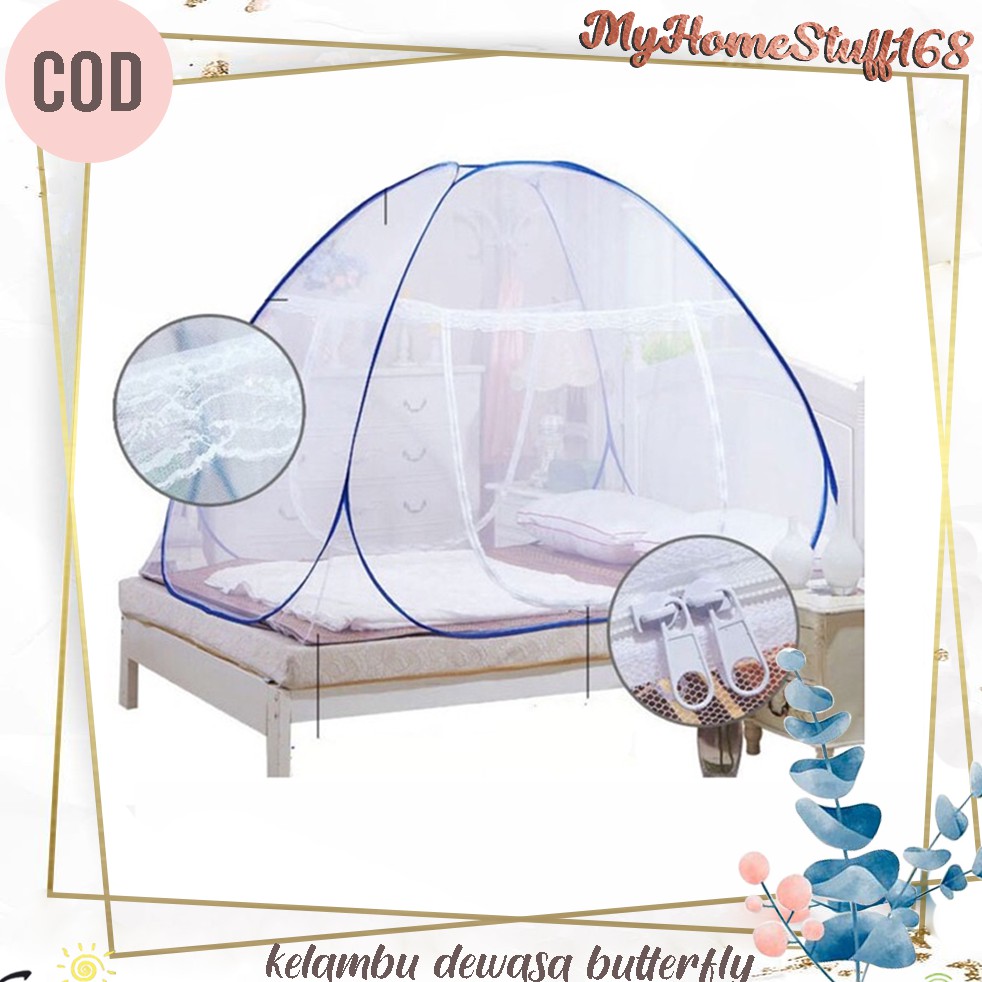 SHENAR NEW!!! KELAMBU BUTTERFLY/ KELAMBU ANTI NYAMUK / KELAMBU TEMPAT TIDUR UKURAN 160x200 &amp; 200x20