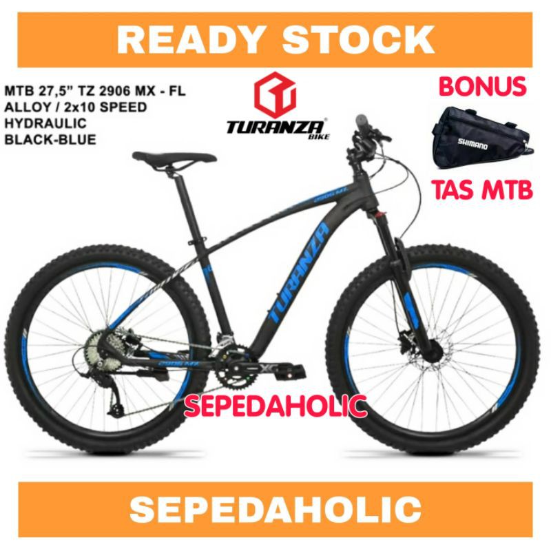 Sepeda Gunung 27.5 Inch TURANZA TZ 2906 MX FL Alloy 20 Speed Rem Hidrolik ORIGINAL SNI