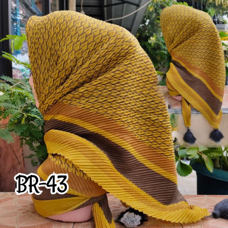SEGIEMPAT PLISKET MOTIF JAMBUL BRANDED / JILBAB SEGIEMPAT PLISKET / SEGIEMPAT PLISKET / SEGIEMPAT VOAL / JILBAB JAMBUL-BR-43
