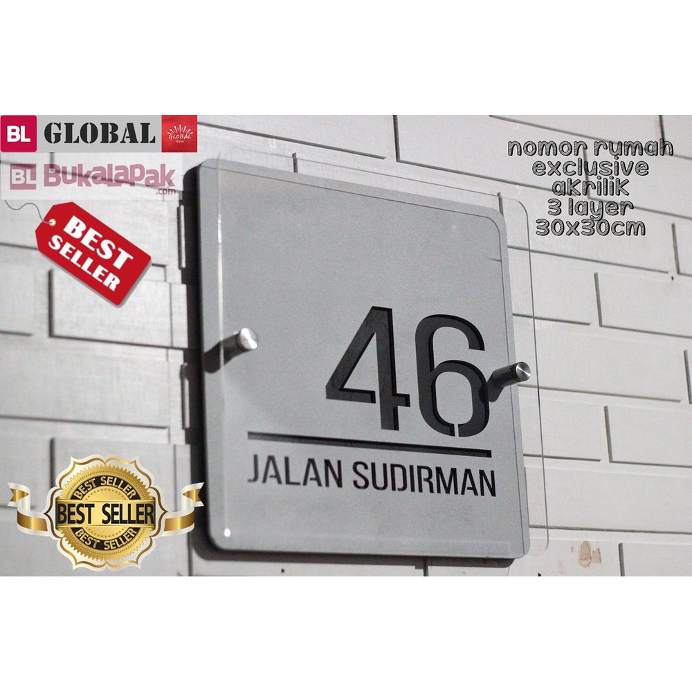 

Nomer Rumah Akrilik Acrylic EXCLUSIVE 3 LAYER HOUSE NUMBER Termurah