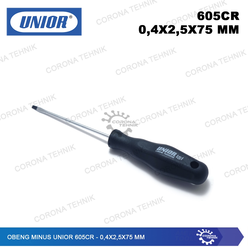 UNIOR 605CR - Sale - Obeng Minus  - 0,4x2,5x75 mm