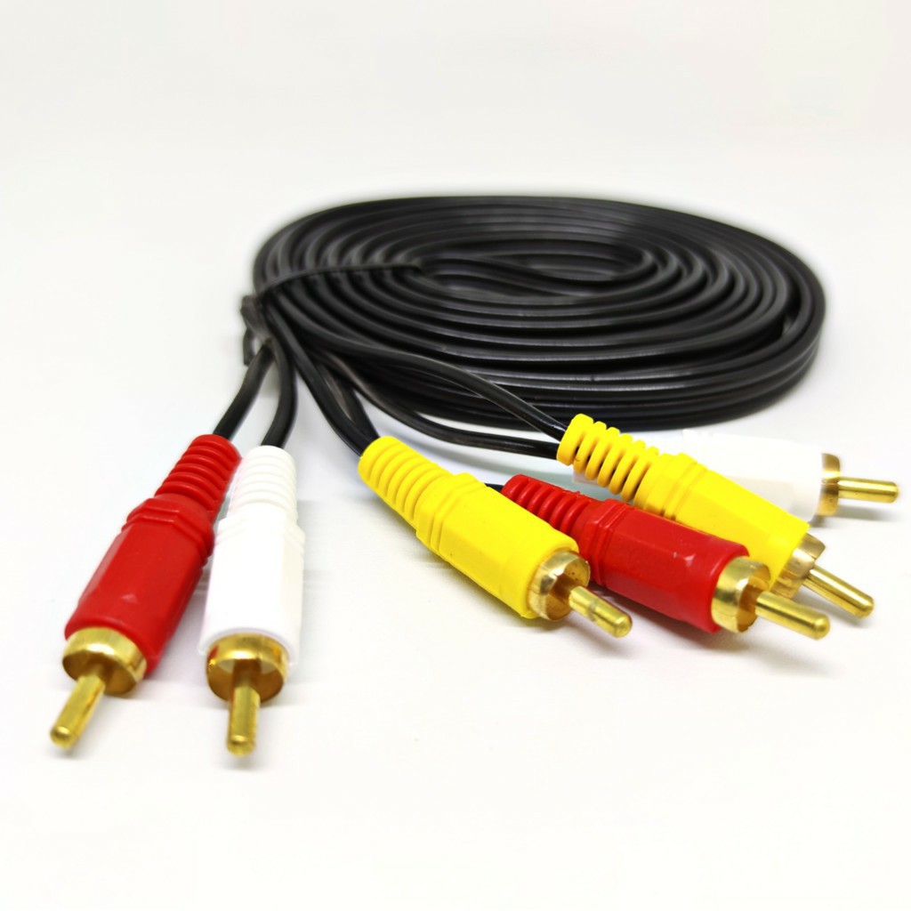 KABEL RCA 3 TO RCA 3 1.5 METER / VIDEO AV / KABEL MERAH PUTIH KUNING 1.5M