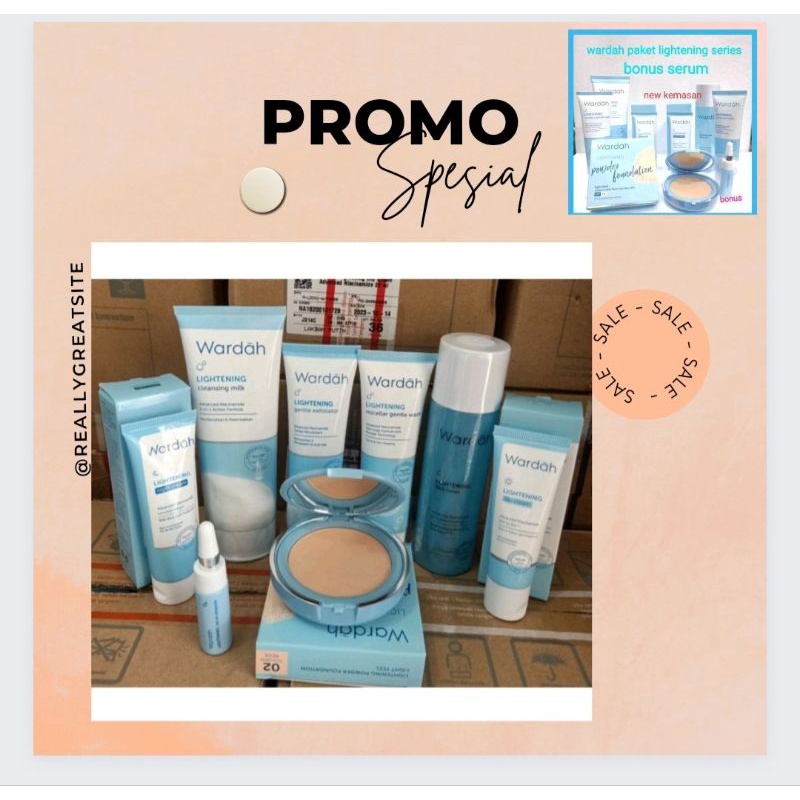 WARDAH PAKET HEMAT PROMO 8 IN 1 MURAH(PAKET GLOWING BUAT MUKA ANDA)