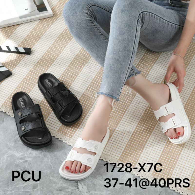 SANDAL JELLY  BAN 2 WANITA KOREA BALANCE 1728 -  SANDAL JELLY KOKOP KANCING KOREA MERK BALANCE  BRAND TERMURAH NYAMAN DIPAKAI SIMPLE DAN ELEGAN