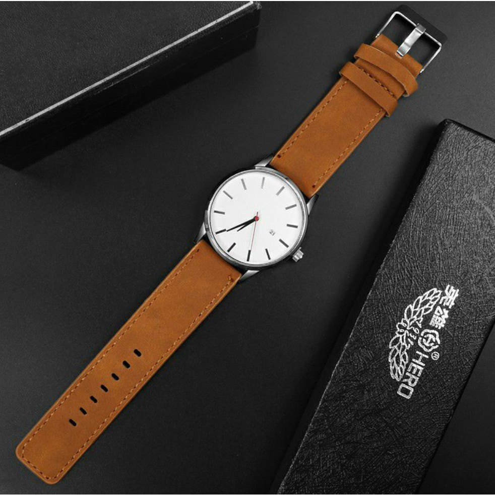 Jam Tangan MILENIAL ada Tanggal kalender Casual Korea Fashion Watch Pria Wanita Unisex