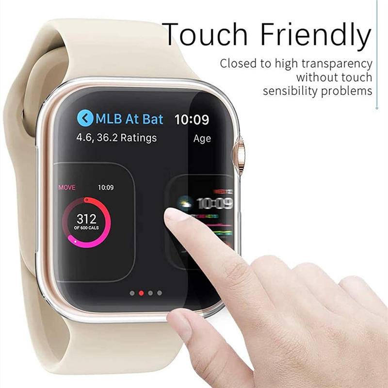 Case Pelindung Layar Tpu Transparan 360 Derajat Untuk Apple Watch 7 6 Se 5 4 3 42mm 38mm 7 6 45mm 41mm 40mm