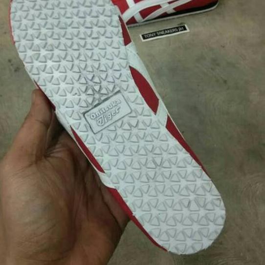 l-848 Sepatu Asicss Onitsuka Tiger Mexico 66 Red White Black Slip On Women ..{&_&}..
