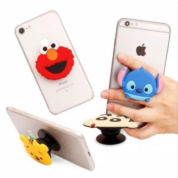 Pop Socket Handphone Karakter 3D - Pegangan HP Holder Lucu