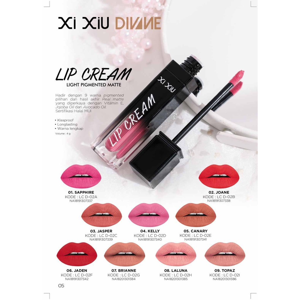 XI XIU Divine Matte Lip Cream 4gr