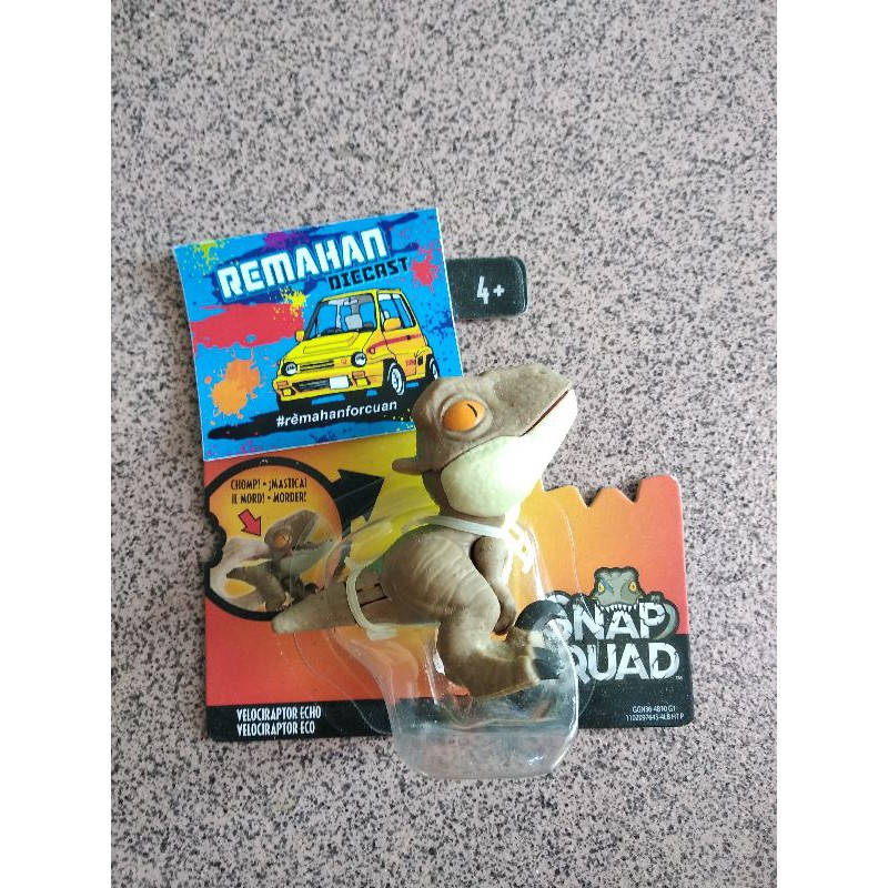 Snap Squad asli Mattel Velociraptor Echo Jurassic World
