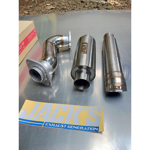 Fullset Knalpot Innova 2KD Fortuner 2KD Original Jack's Exhaust