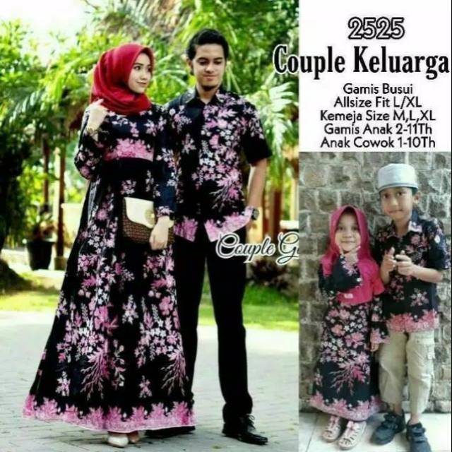Couple keluarga / seragam keluarga Couple Gamis Batik Batik Pekalongan Promo Gamis Busui