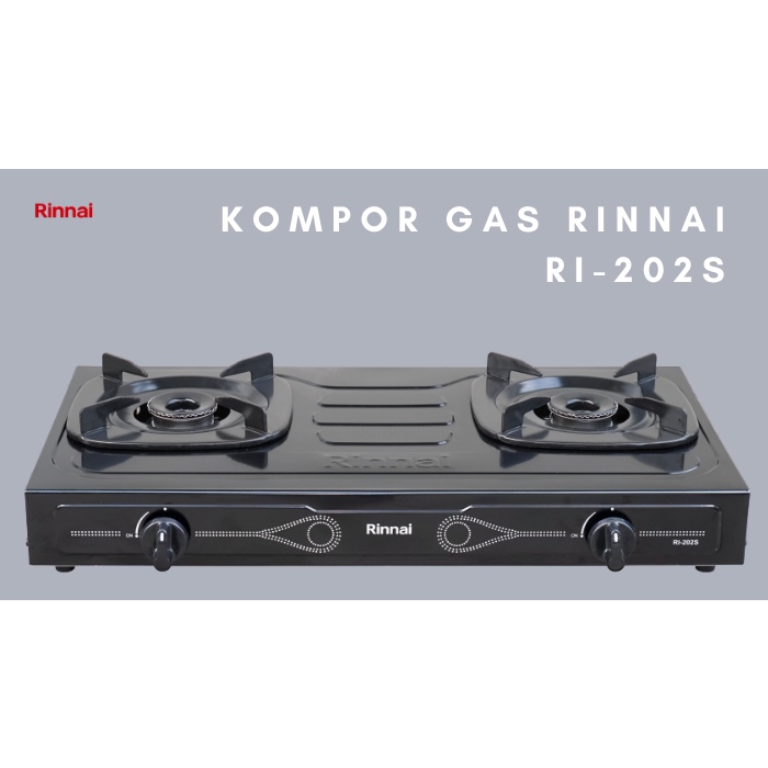 TERBARU Rinnai RI-202S Kompor Gas 2 Tungku Rinnai RI 202 S AWET / PRAKTIS BERGARANSI RESMI