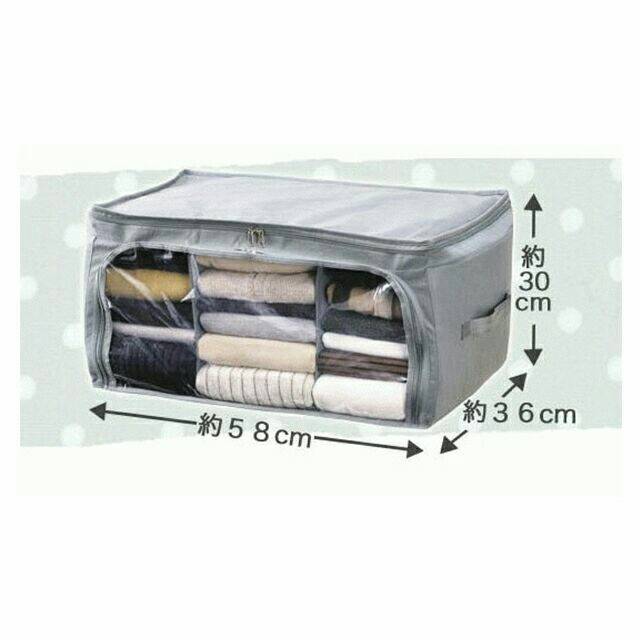 Storage Box 2 Pintu / Foldable Cloth Organizer Bamboo Charcoal Storage