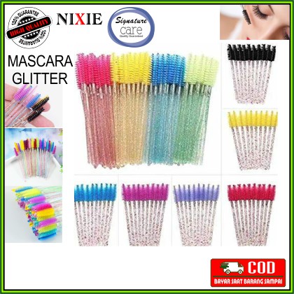 Sisir Bulu Mata Mascara Wand Glitter Spolie Brush Eyelash Extension Satuan Murah