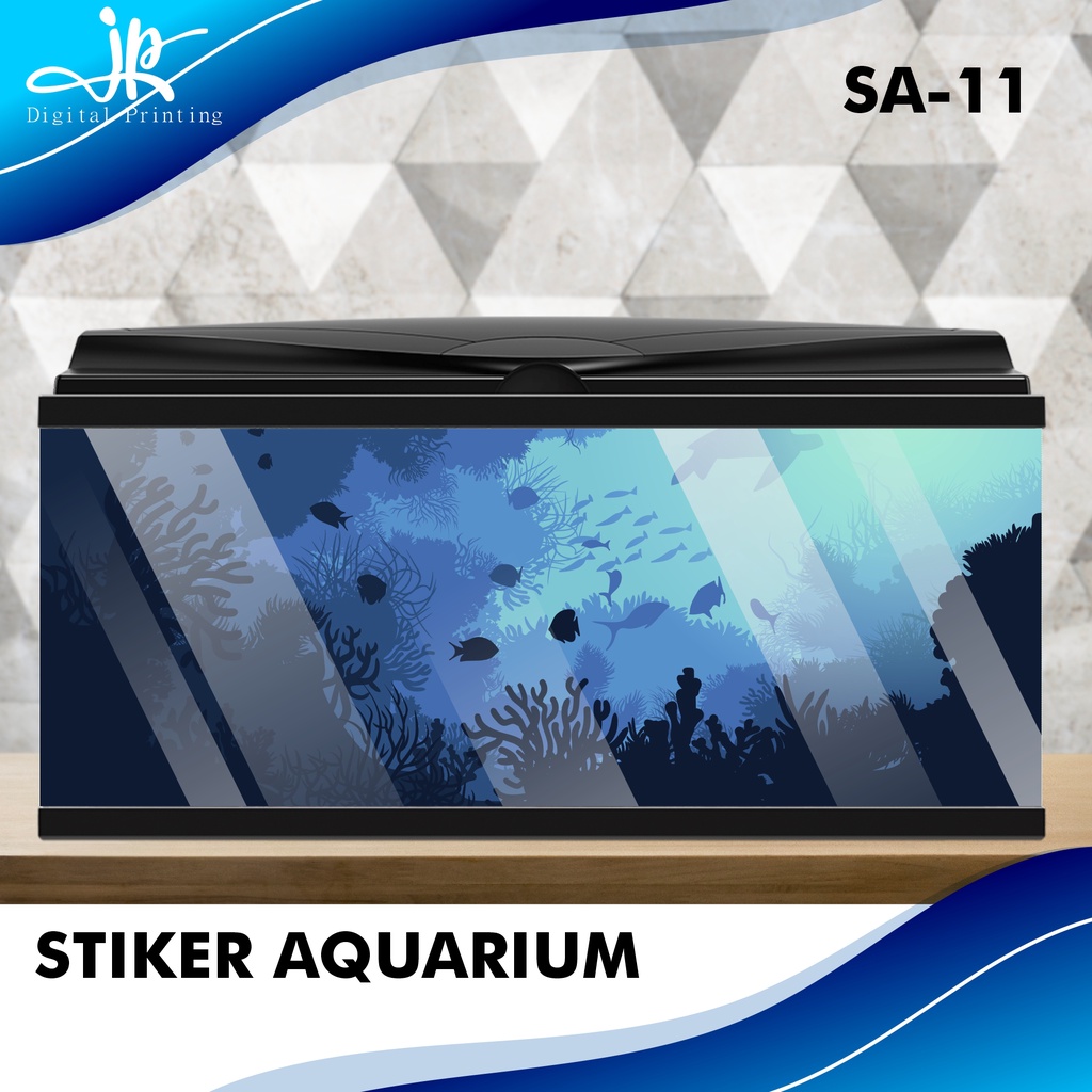 Stiker Akuarium / Wallpaper Aquarium/Background / Latar Belakang Aquarium