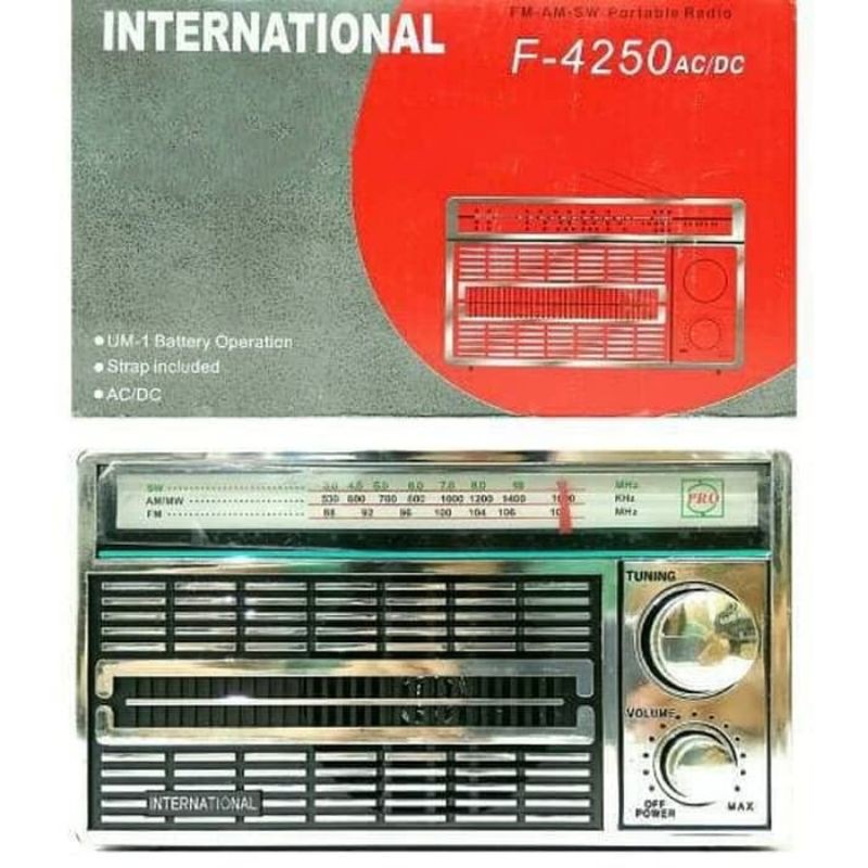 Radio Internasional Mini FM AM SW Portable F 4250