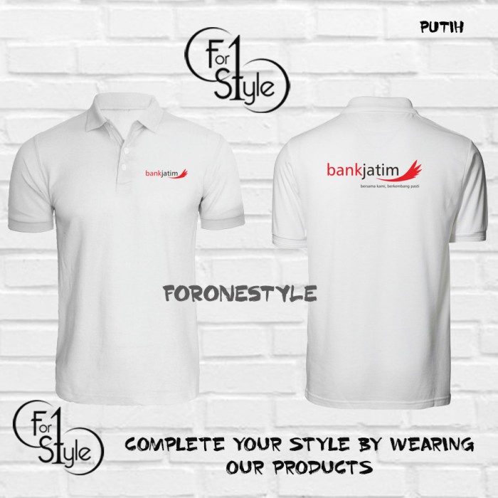 POLO SHIRT BANK JATIM - Baju kaos Bank jatim baju bank jatim karyawan - Polo foronestyle