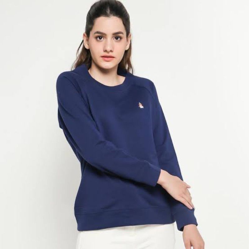 Crewneck hush puppies sweater pria bisa untuk wanita logo bordir