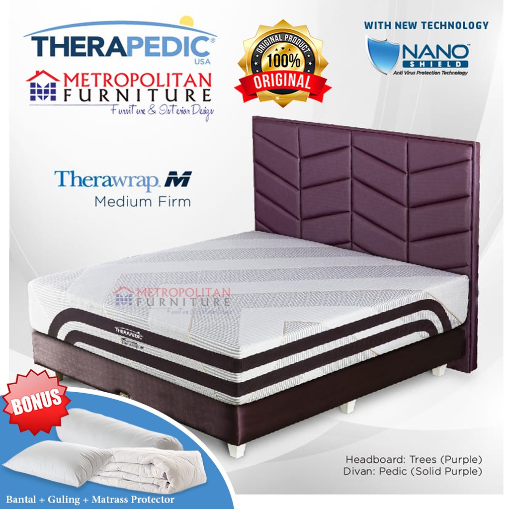 Set Springbed THERAPEDIC Therawrap M Full Set / Spring bed Matras