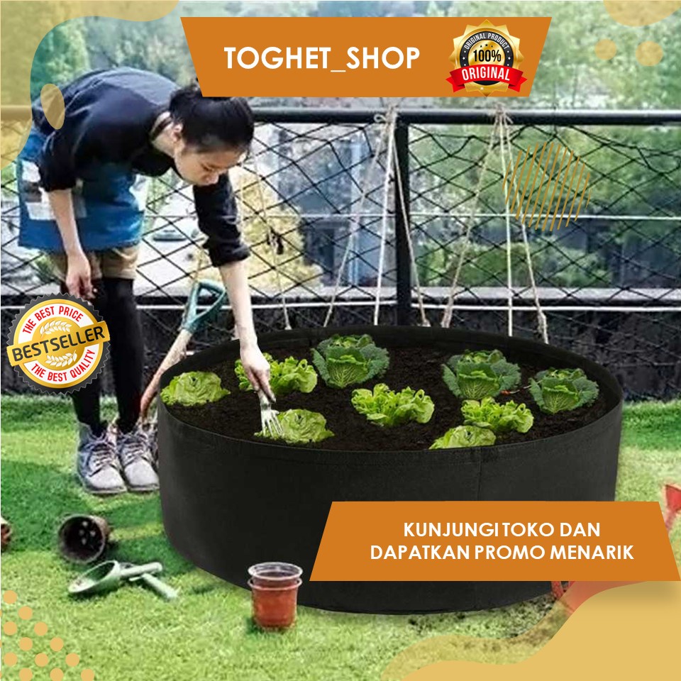 Pot Polybag Polibag Polibek Tanaman Besar Minimalis Jumbo Bahan Fabric Breathable 50 Gallons Media T