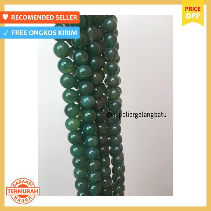 SUPPLIER BAHAN BATU GIOK GREEN JADE AKIK HIJAU ALAM 12MM GELANG KALUNG