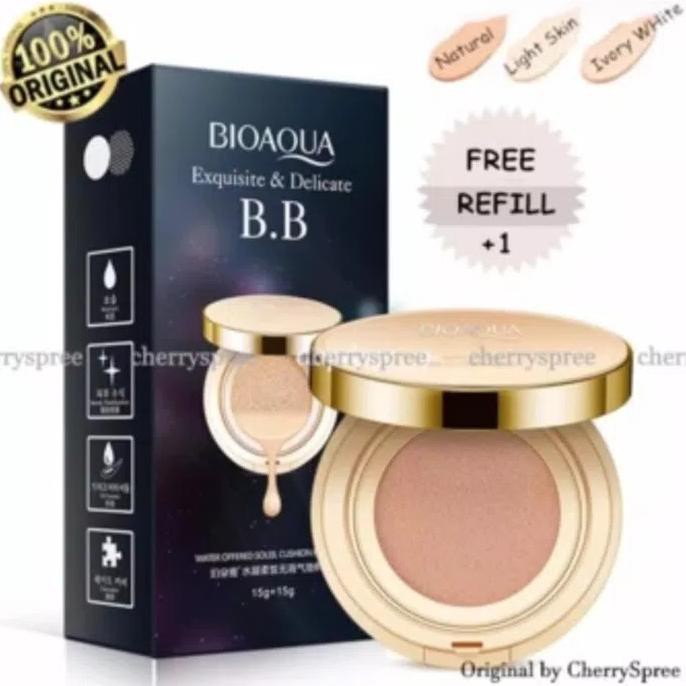 SALE BIOAQUA BB GOLD LIQUID CUSHION EXQUISITE & DELICATED +REFILL ORI TERMURAH