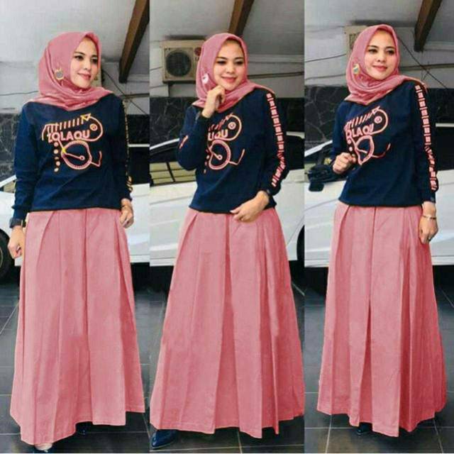 SET NAOMI FASHION PAKAIAN WANITA ATASAN DAN ROK BAHAN BABYTERRY FEHM