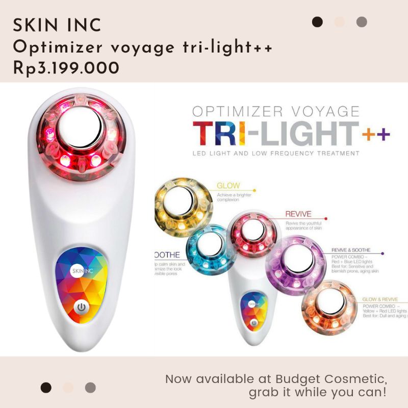 SKIN INC OPTIMIZER VOYAGE TRI LIGHT ++  LED USB SONIC FLASH FACIAL AUNTHENTIC SKININC