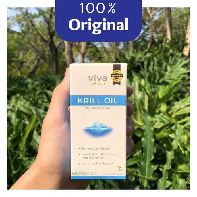Promo Viva Naturals Premium Krill Oil 1250Mg 60 Kapsul Omega-3 & Astaxanthin