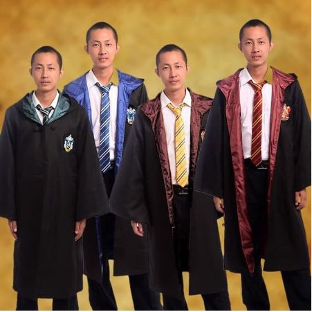 Jubah kostum harpot cosplay costume coat seragam sihir hogwarts