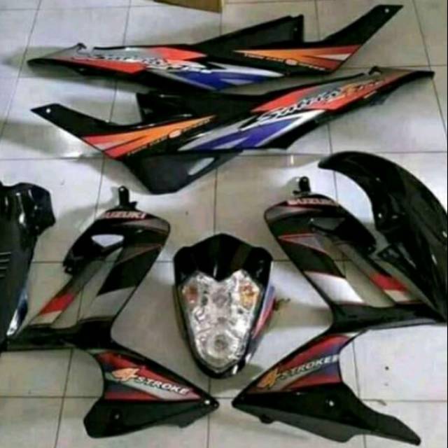 Body halus satria fu lama/cbu hitam+striping