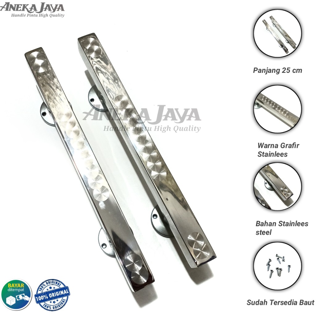 handle pintu rumah 25 cm Murah stainless tarikan pintu rumah gagang pintu minimalis terbaru