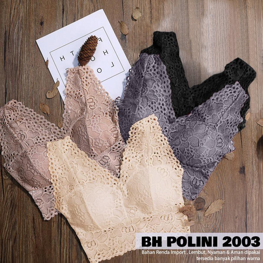 BEE - Tanktop Bra Bh Fashion Wanita Renda Motif Bunga / Bra Sexy Pakaian Dalam Wanita 2003 POLINI