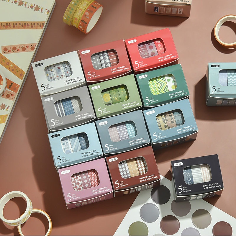 

Washi Tape Set 5pc Fresh Pattern Murah [INSHOP]