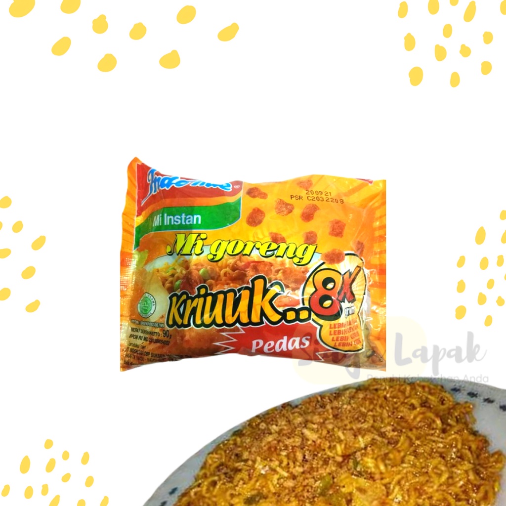 Indomie Pedas Kriuk Mie Goreng 1pcs - Indomi Mie Instan